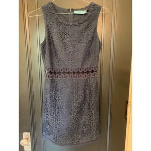 Francesca’s navy cut out lace/crochet dress